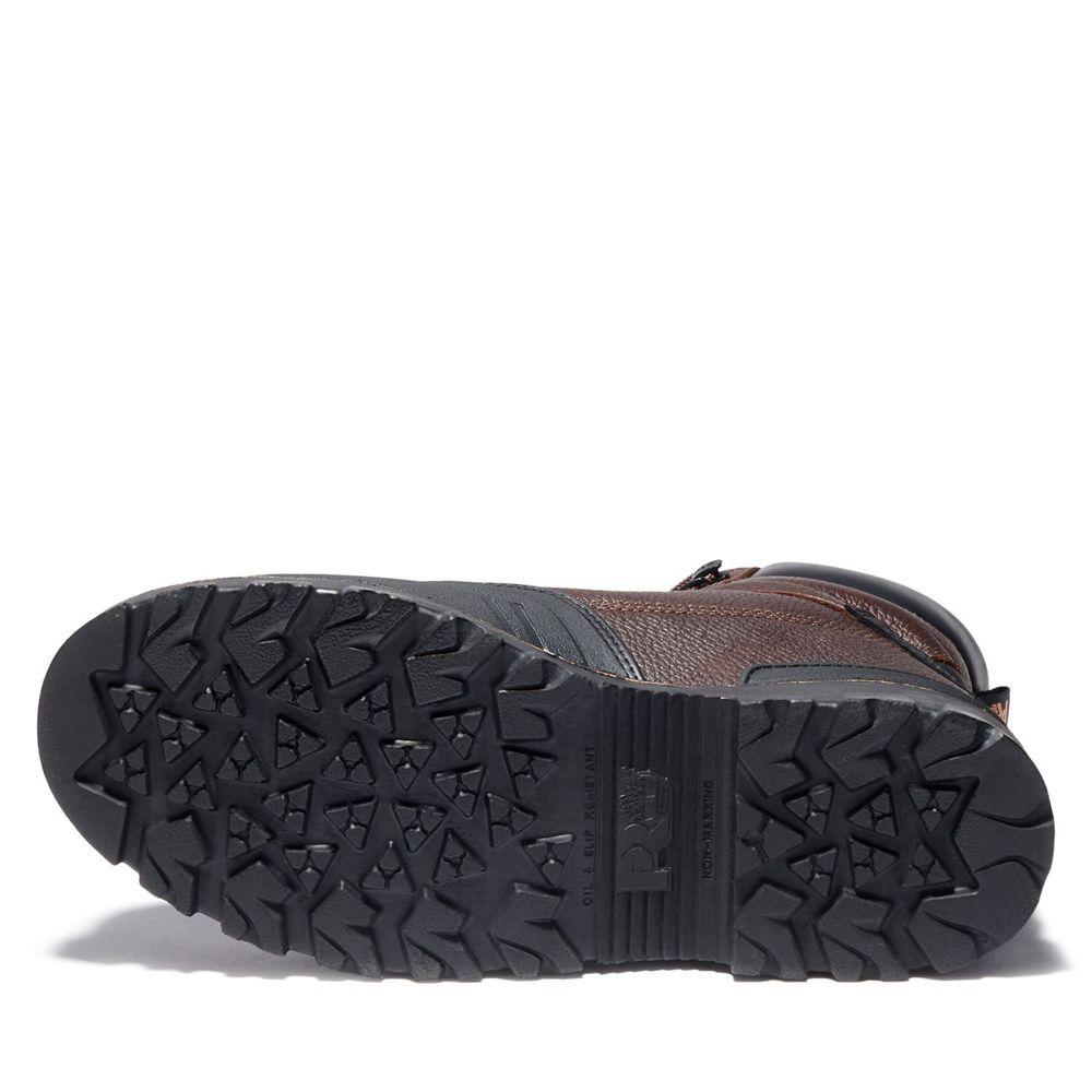 Botas de Trabajo Masculino - Timberland Pro® Rigmaster 8\" Steel Toe - VPBIE7340 - Marrom/Pretas